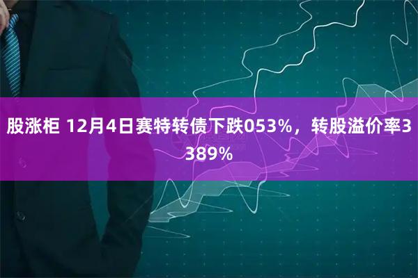 股涨柜 12月4日赛特转债下跌053%，转股溢价率3389%